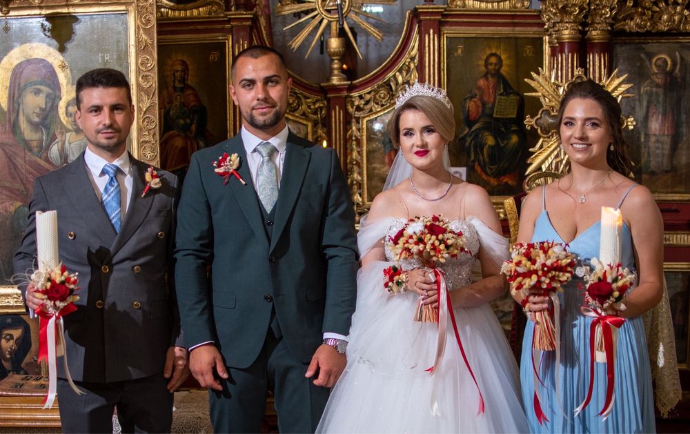 Buchet mireasa din flori stabilizate