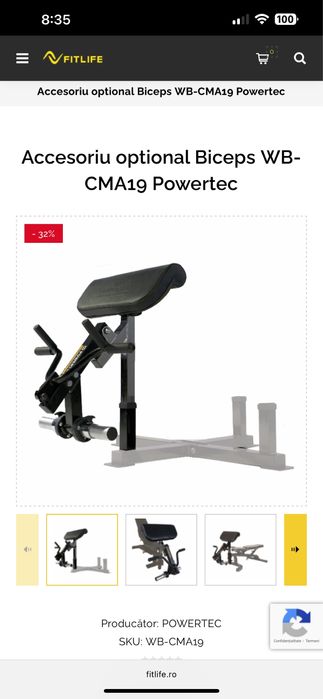 Accesoriu Fluturari Piept WB PFA19 Powertec