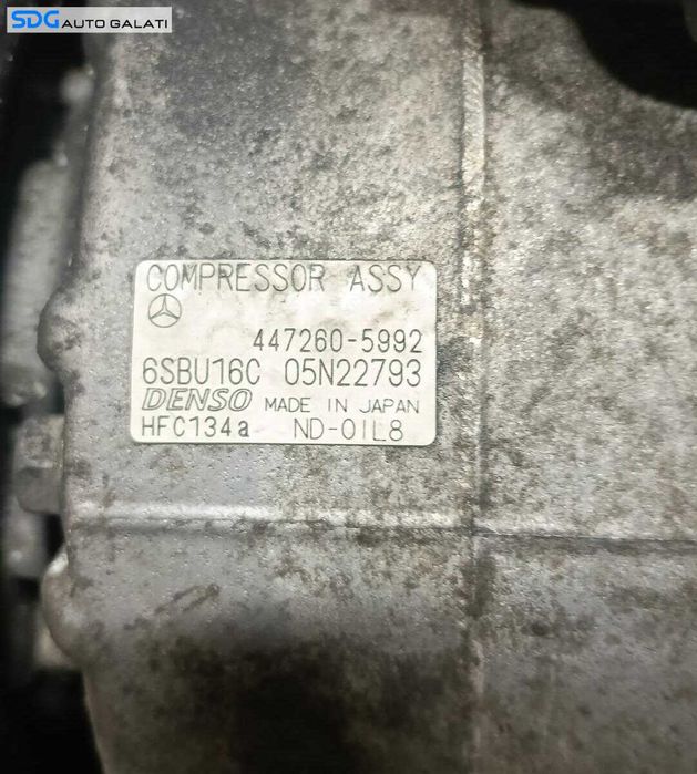 Compresor AC Aer Conditionat Clima Mercedes Clasa C Class W204 2.2 CDI 2007 - 2014 Cod 447260-5992, A0032308711, 447160-4362 [MX0620]