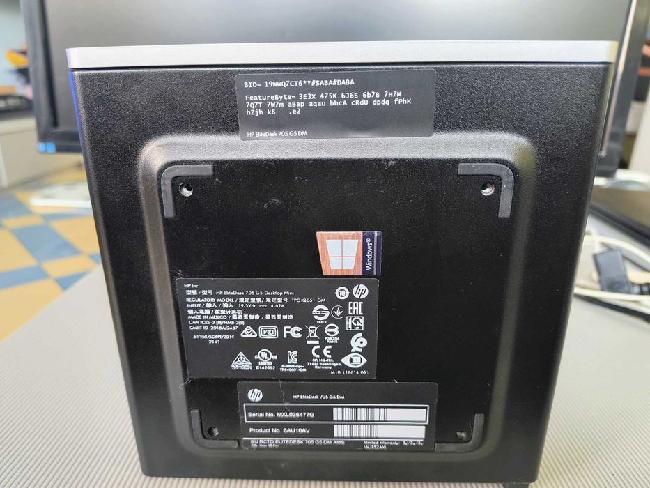 Mini PC-HP EliteDesk 705 G5 DM,AMD Ryzen 5 PRO 3400G ,16GB-DDR4