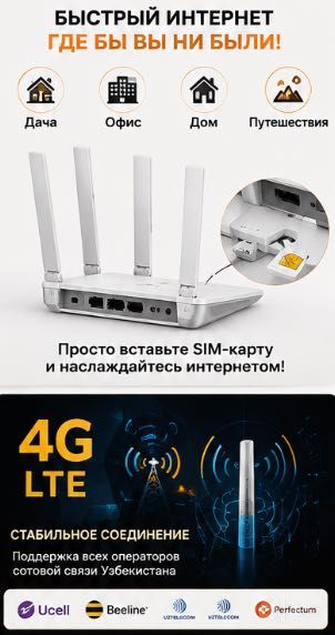 Wifi router 5G 4G  wifi роутер 5G 4G LTE Sim kartali router Симкарта