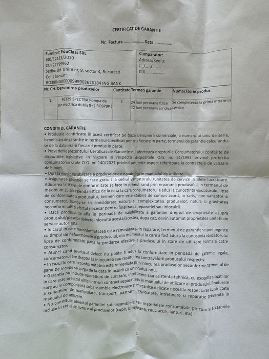 Pompa de san electrica dubla Spectra 9plus