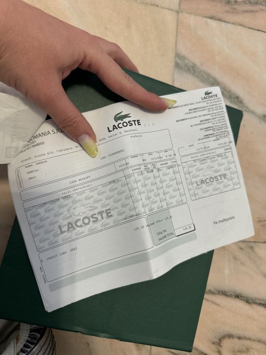 Balerini Lacoste piele naturala