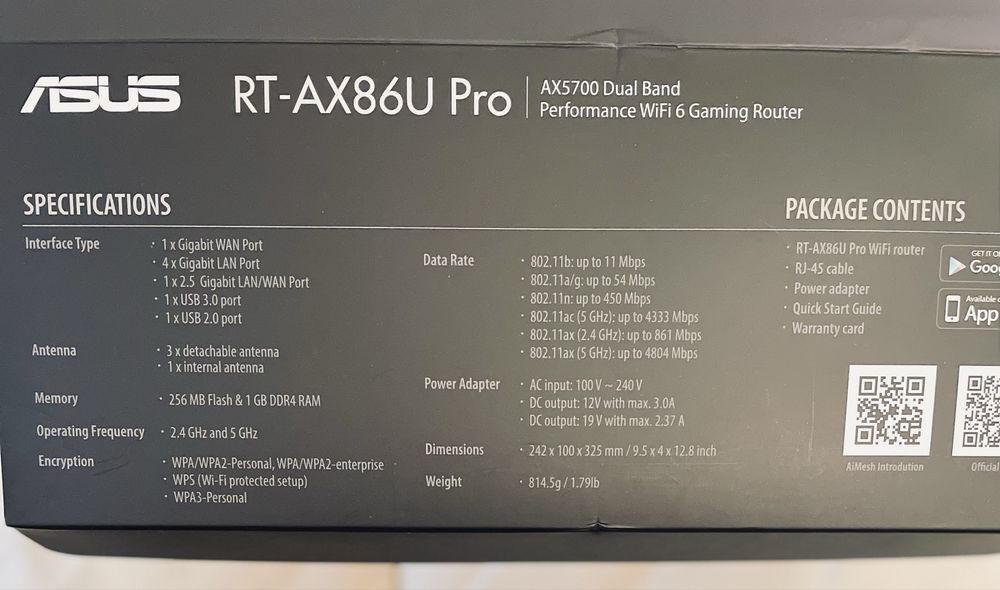 Router ganing ASUS.  RT-AX-86U