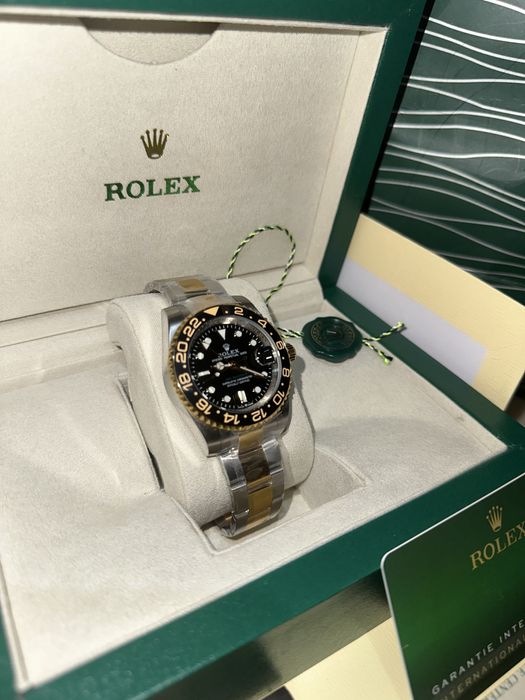 Rolex GMT-MASTER II 41mm semigold/black dial