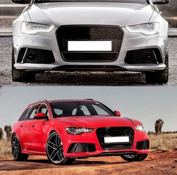 Grila Bara Fata Audi A6 C7 4G Pre-Facelift (2011-2014) RS6 Look Negru