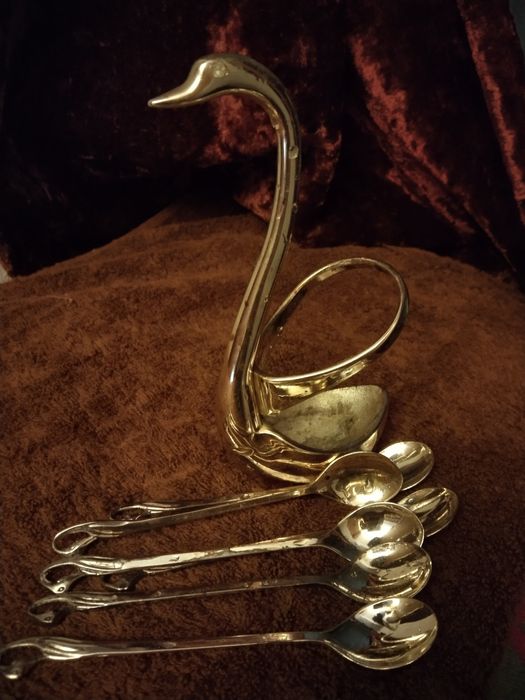 Набор ложек лебедь