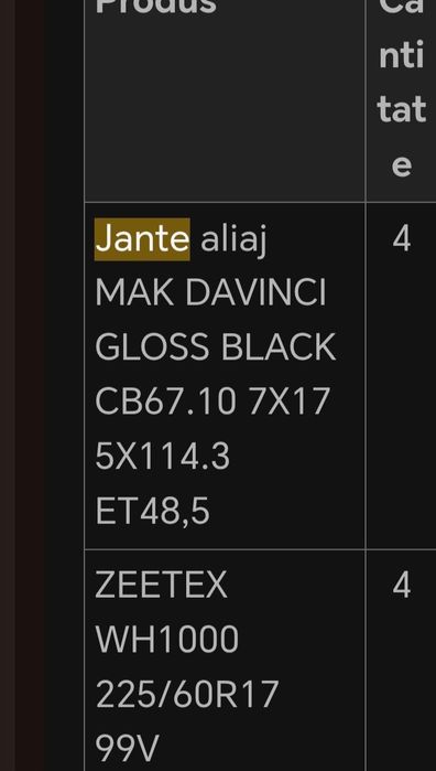 Jante MAK R17 5x114.3 ET 48.5 echipate cu  cauciucuri iarna