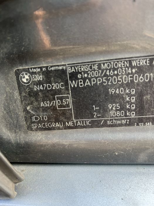 Usa /aripa /Capota bmw seria 3 e90 e91 /cod 668/ A52 /A22/ A35