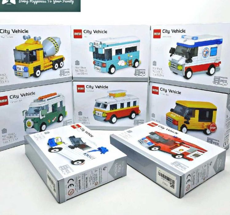 Мини Конструктор City Cars с нано части