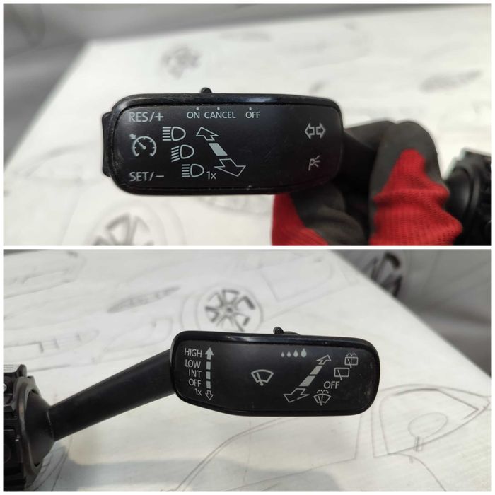 Ansamblu manete comenzi volan + spiră Skoda Octavia Mk3 (5E) 5Q0953549 2015 / [2013-2019] / (5B3)