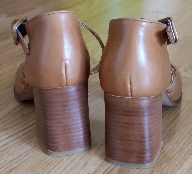 Sandale dama,piele naturala,38,toc 7.5cm