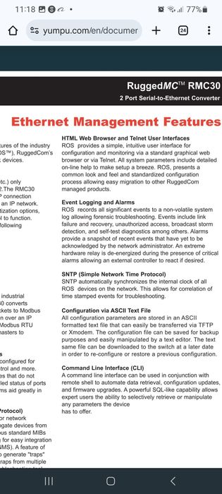 Serial- to -Ethernet converter RUGGEDCOM RMC30 siemens