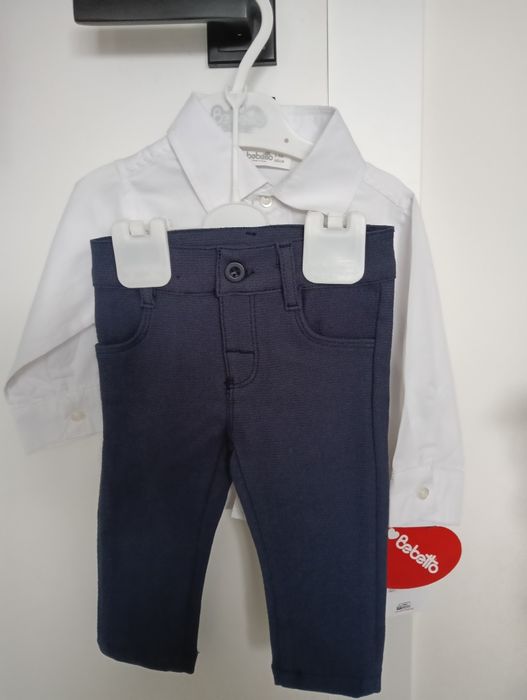 Комплект от риза и панталон за момче от 3 до 6 месеца