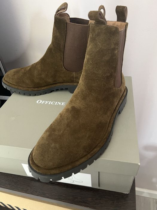 Ботинки челси замшевые