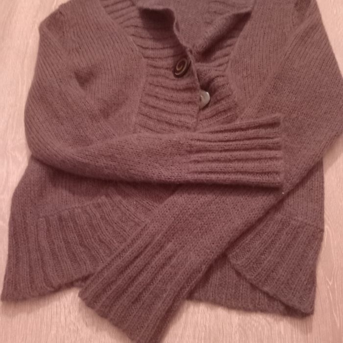 Cardigan M-L H&m lână merinos și cașmir mocha latte