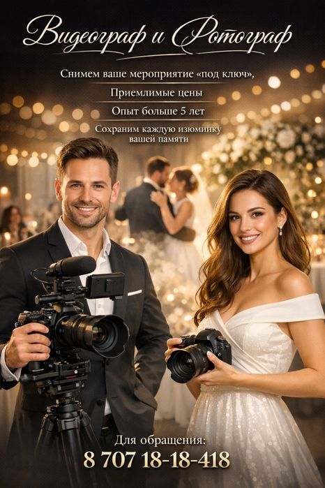 Видеограф и Фотограф ваших мероприятей