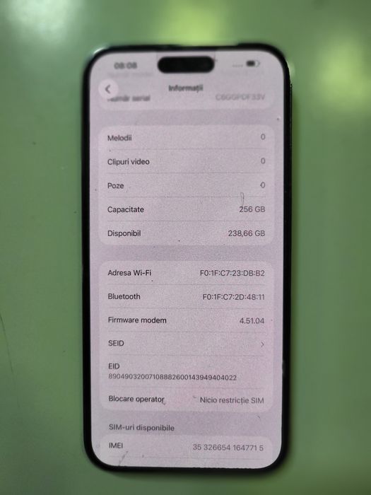 Iphone 14 Pro Max Deep Purple Impecabil Ca Nou Poze Reale 256gb 82%
