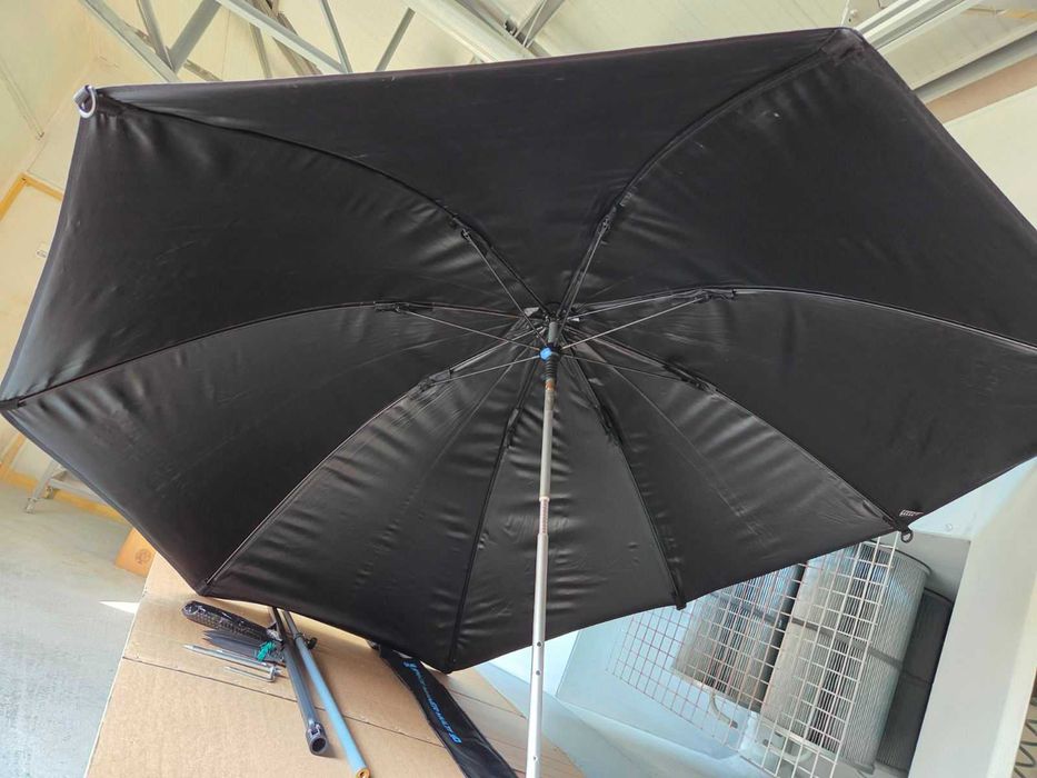 Риболовен чадър „Preston Space Maker Multi 50 Brolly“, с оригинален калъф и принадлежности