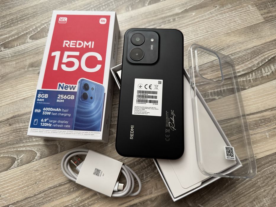 Xiaomi Redmi 15C / Чисто Нов / 256 GB / 8 GB RAM / Dual Sim / Midnight Black