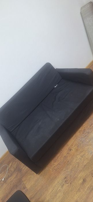 Диванчик чёрный,  раскладывается в матрас