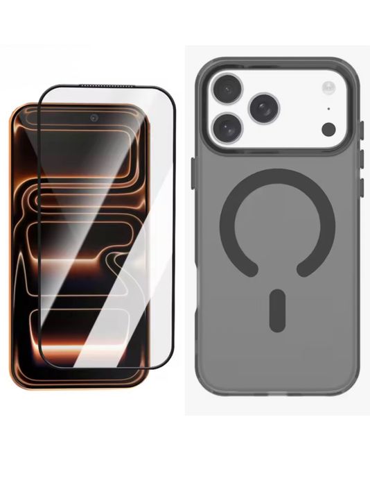 Husa Magsafe Smooth Texture + Folie Sticla - Iphone 17 PRO MAX AIR