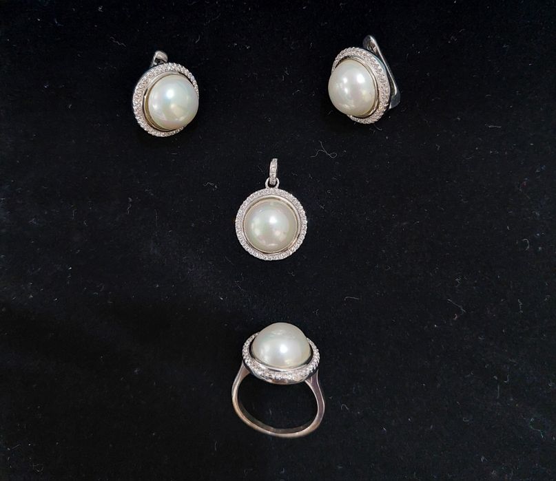 Комплект, серебро 925-ой пробы.