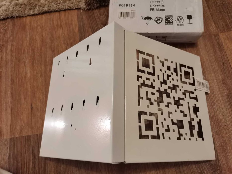 HAKU Mobel - Key Box, cutie metalica pt. 10 chei, alba,, 24 x 22 x 5cm