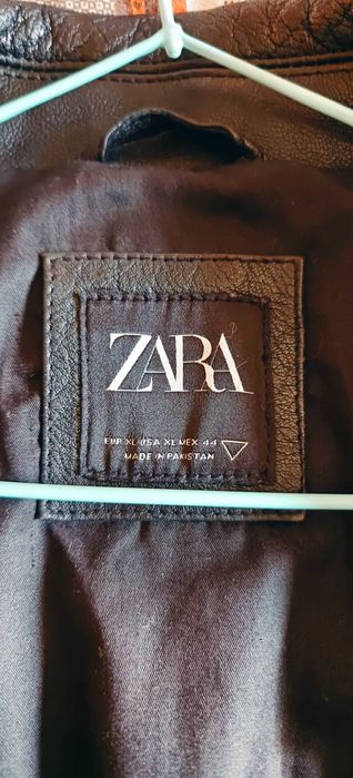 Ново кожено яке Zara от телешки бокс, ХЛ