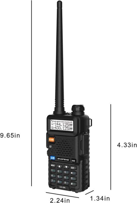 Мощна Радиостанция 8W Baofeng UV-5R walkie talkie, Преносима, VHF/UHF