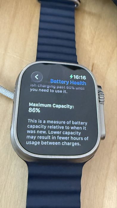 Apple Watch Ultra 1 (49mm) GPS + Cellular, ecran impecabil, 86% baterie