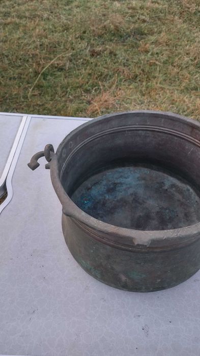 Стара хармоника Херо, голям бакърен котел и голяма медна купа