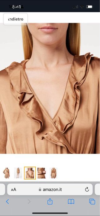 Pinko Рокля плътен сатен с волани