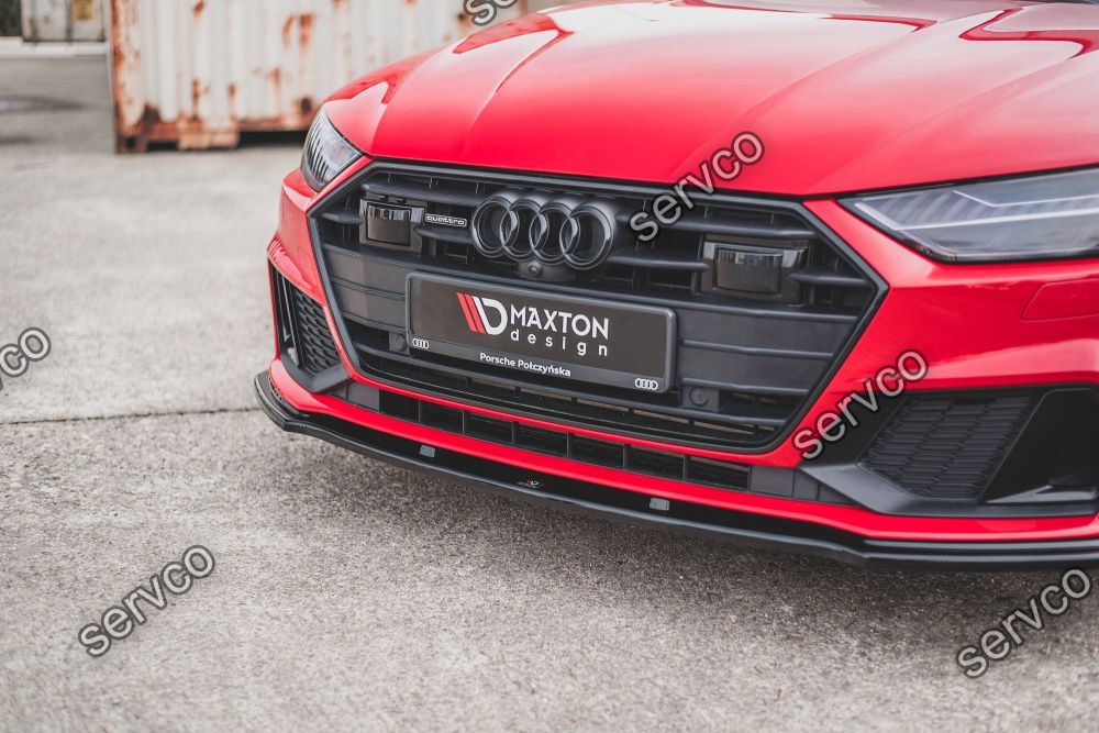Prelungire splitter bara fata Audi A7 C8 S7 facelift pachet S Line 2017- v2  Maxton Design