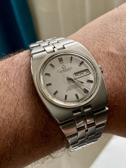 Ceas Omega Constellation Automatic C Line Bezel Aur Alb