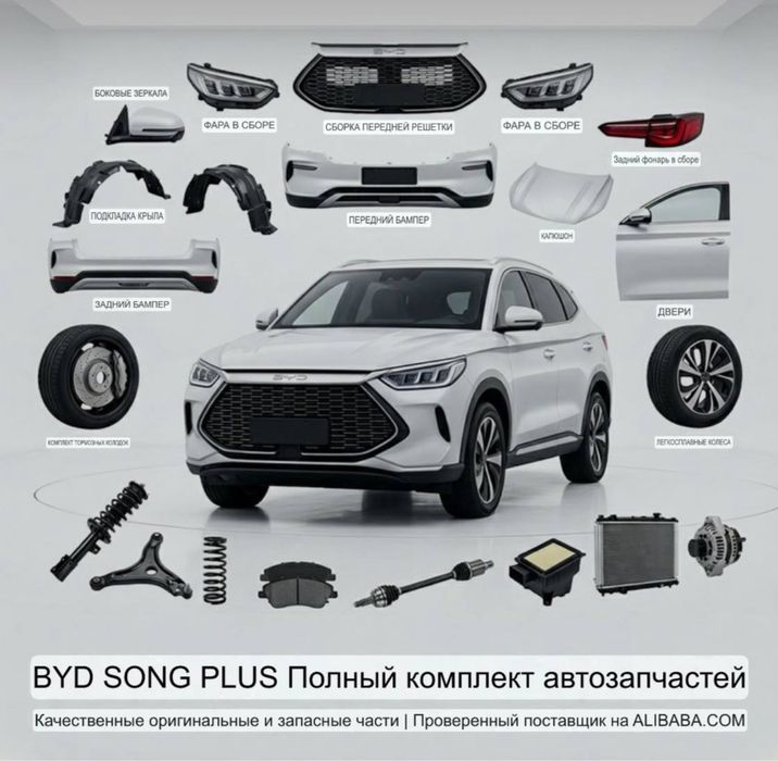 Byd запчасти в ассортименте  на все модели широкий ассортимент