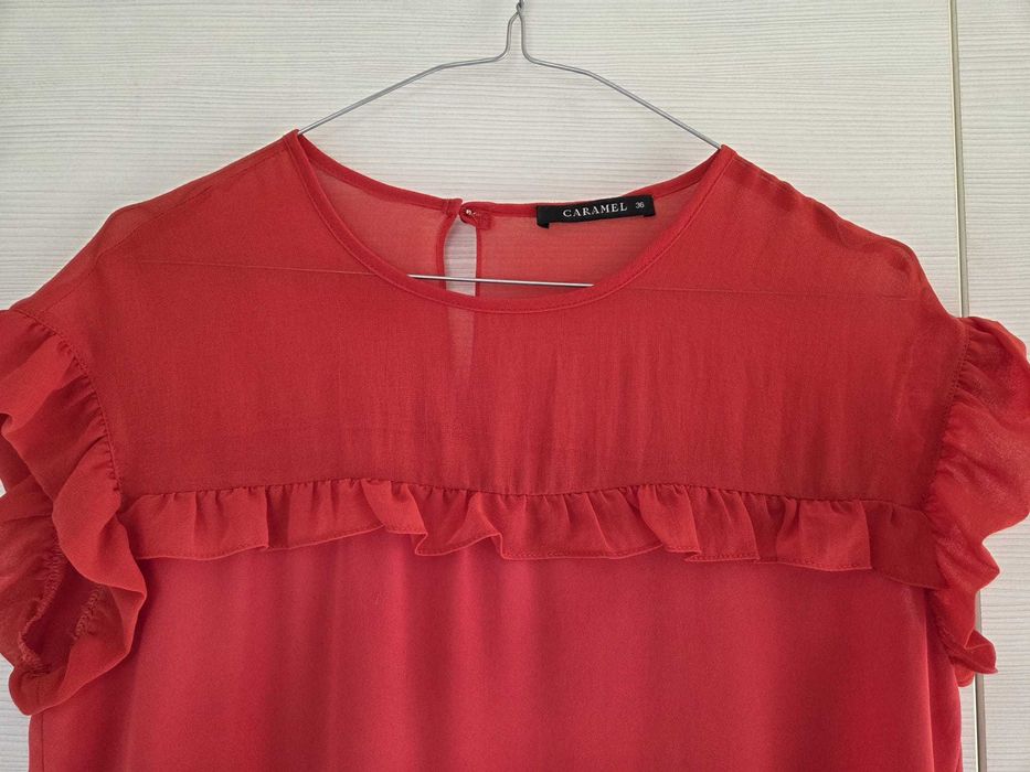 Top fara maneci femei Caramel 36