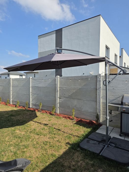 Umbrela 290 cm cu greutăți și husă