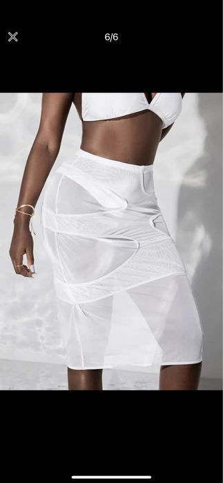 Rochie/ Fusta de plaja semitransparenta