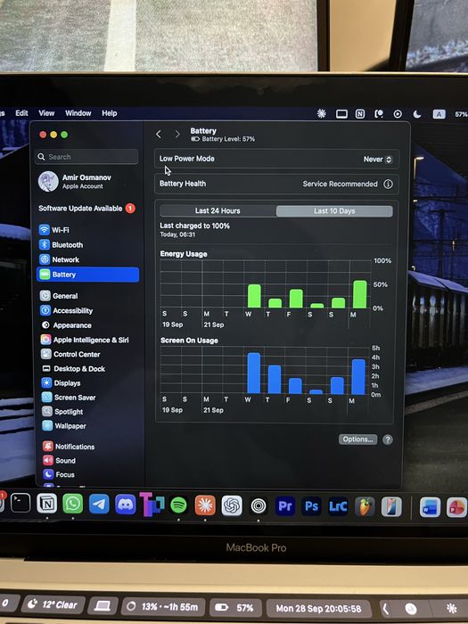 Macbook Pro M1 2020 8/256gb 84% Акб