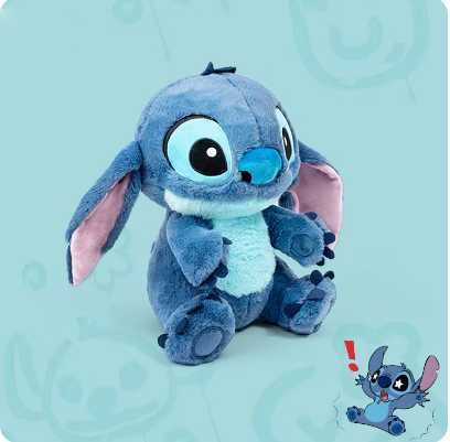Голяма плюшена играчка Стич, 55см, Пухкав плюшен Стич Lilo Stitch плюш