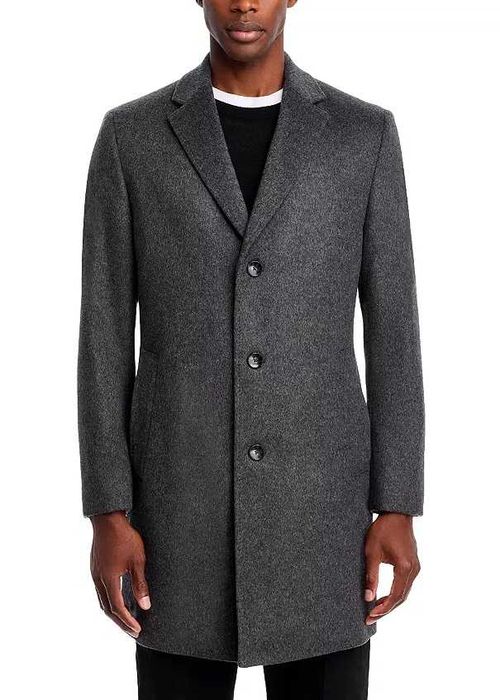 Palton slim 48 M premium Roy Robson lana moale gri inchis