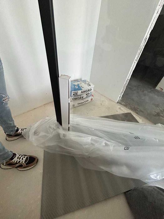 Стъклен параван за баня 16 mm 100 cm/190 cm- чисто нов