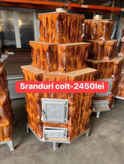 Sobe teracota premontate cu plita si cuptor / cahle tercacota / samota