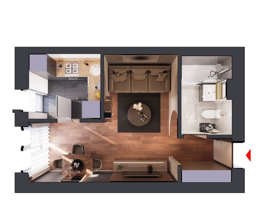 HILS Titanium faza 2 Garsoniera tip 1A