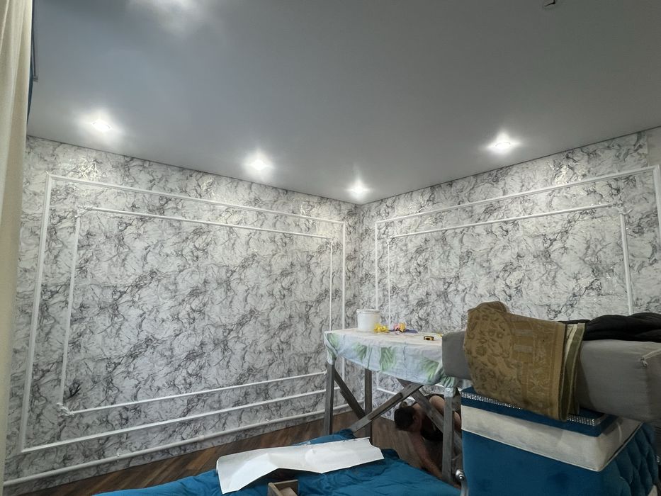 Поклейка обоев,галтелей