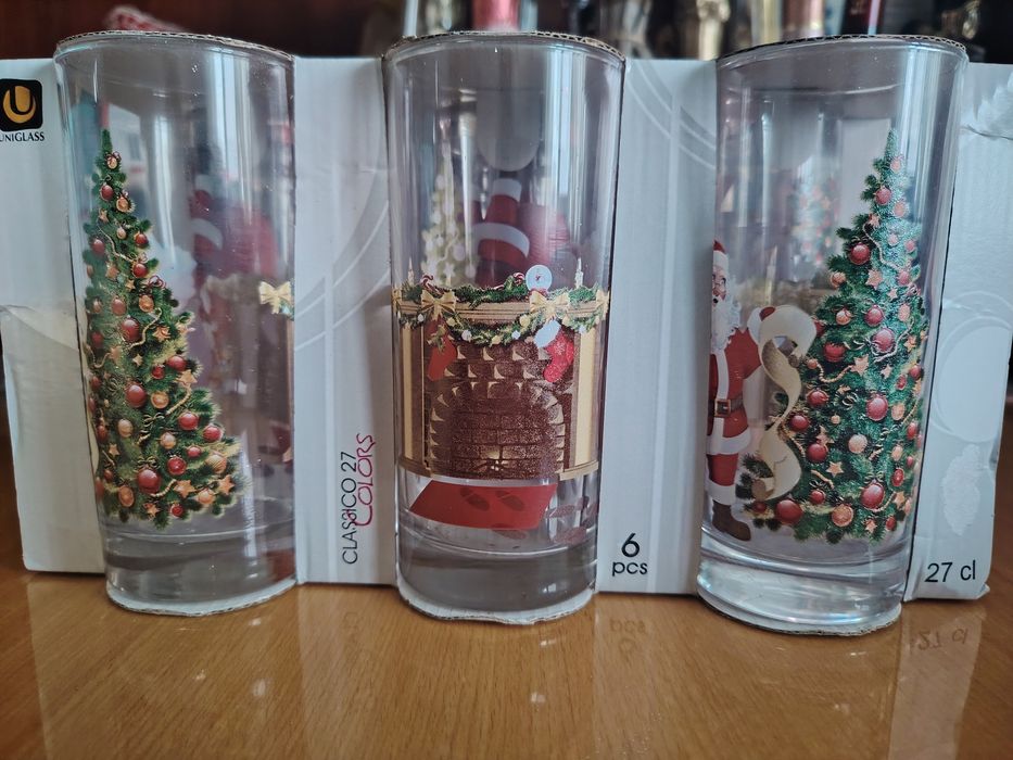 Set pahare motiv Craciun