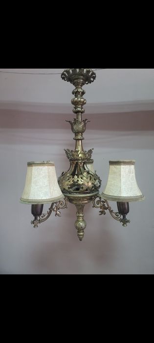 Винтидж месингов абажур