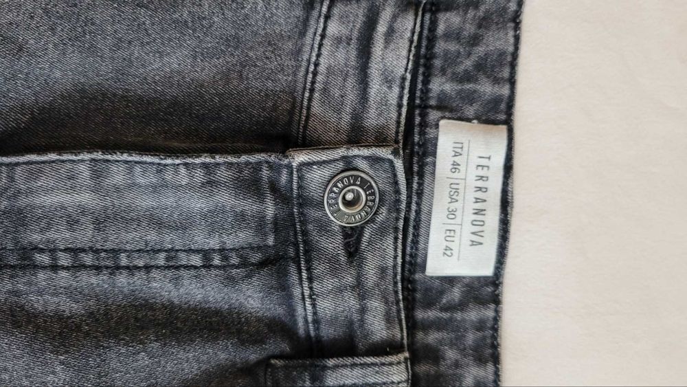 Дамски къси панталонки, дънкови панталони, сиви с ефект на  избелване