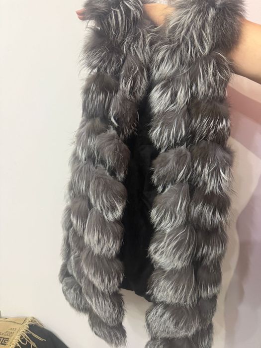 Жилет чернобурка